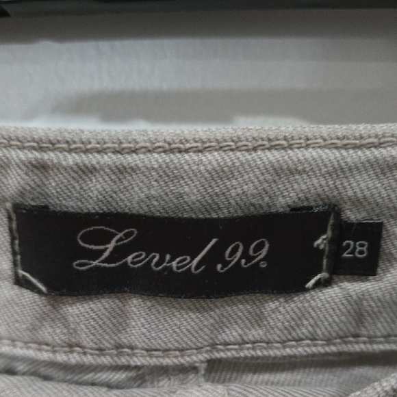 Level 99 Women Light Khaki Flare Pants - Picture 2 of 8